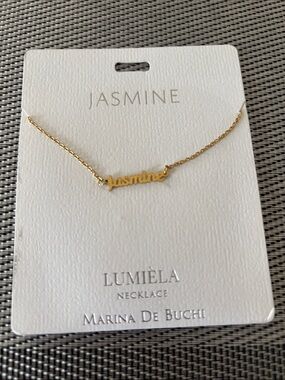 BNWT Jasmine Gold Nameplate Necklace